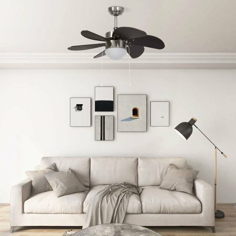 

Ventilador de techo con lampara marron oscuro 76 cm