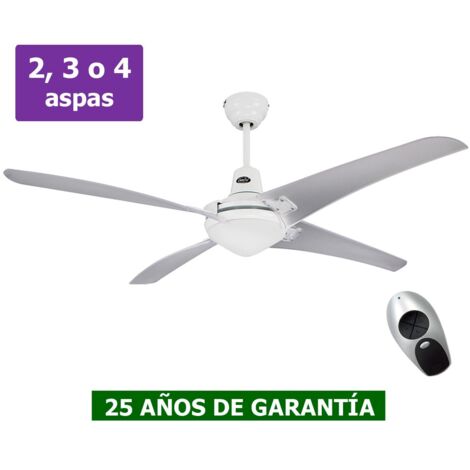Ventilador de techo con luz CasaFan 9313219 MIRAGE transparente/blanco