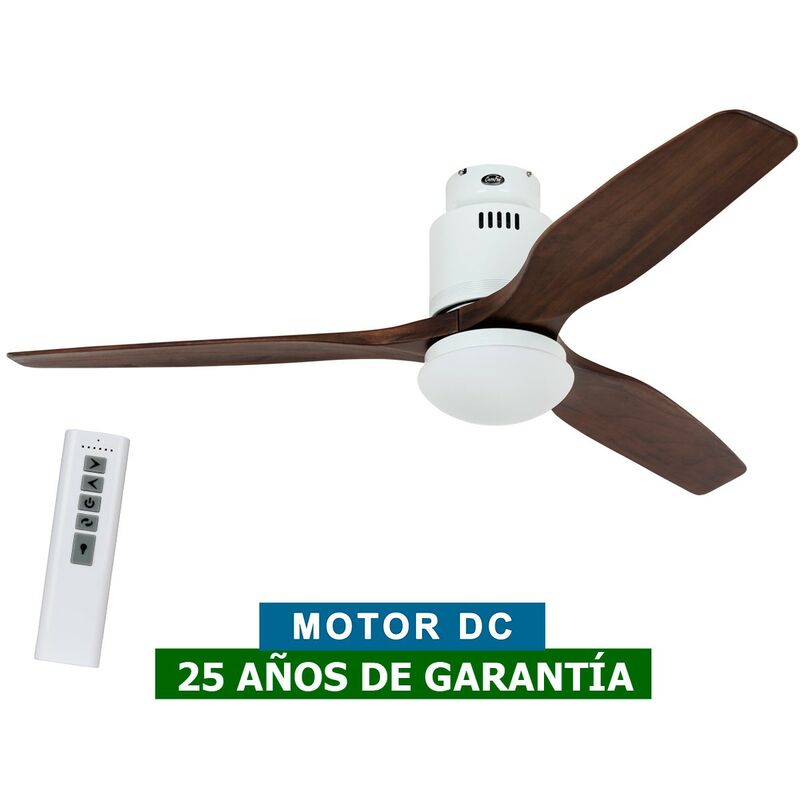 

Ventilador de techo con luz CasaFan 93132321 AERODYNAMIX ECO 132 nuez/ blanco