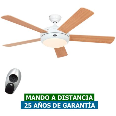 Ventilador de techo con luz CasaFan 9513258 TITANIUM 132cm arce o haya/ blanco