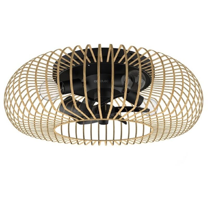 Ventilador de techo con luz EnergySilence LampAero 600 WhiteWood - Cecotec