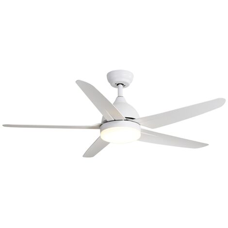 Ventilador de Techo con Luz Led 24w, Motor DC 60w Blanco