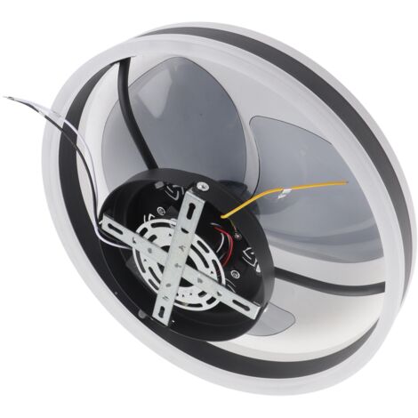 Ventilador de techo con luz LED, 6 velocidades, control remoto, 3 ajustes de temperatura y color para la sala de estar, 110 V.