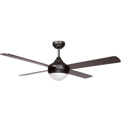 Ventilador de techo con luz marrón