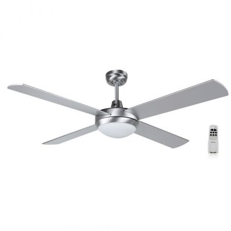 Ventilador de techo con luz Orbegozo CP 77132, 4 aspas, 3 velocidades, mando a distancia, 132 cm de diámetro, 60 W