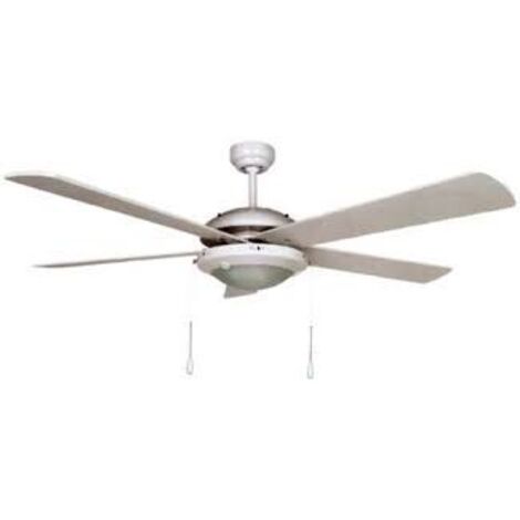 Ventilador de techo con luz Orbegozo CP 82132, 5 aspas, 3 velocidades, 132 cm de diámetro, 60 W