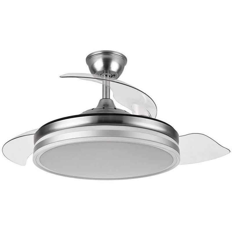 

Ventilador motor DC Bayomo led 72w, niquel 4 Aspas Desplegables - Fabrilamp