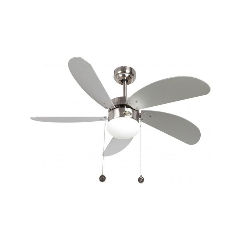 

Ventilador de techo Níquel Cibeles 5 Aspas Plata/haya 1xe27 107 D