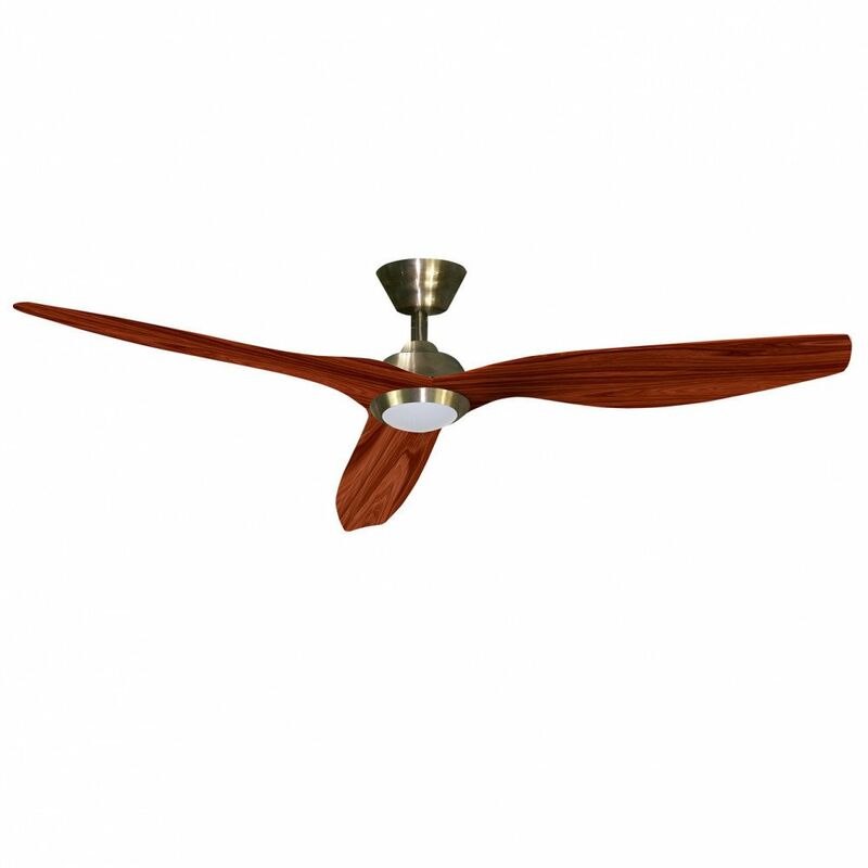 

Fabrilamp - VENTILADOR DE TECHO CON LUZ LED MODELO DELFOS CUERO