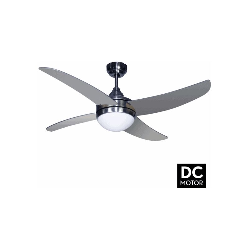 

Fabrilamp - VENTILADOR DE TECHO CON LUZ MODELO OSIRIS NÍQUEL-PLATA DC