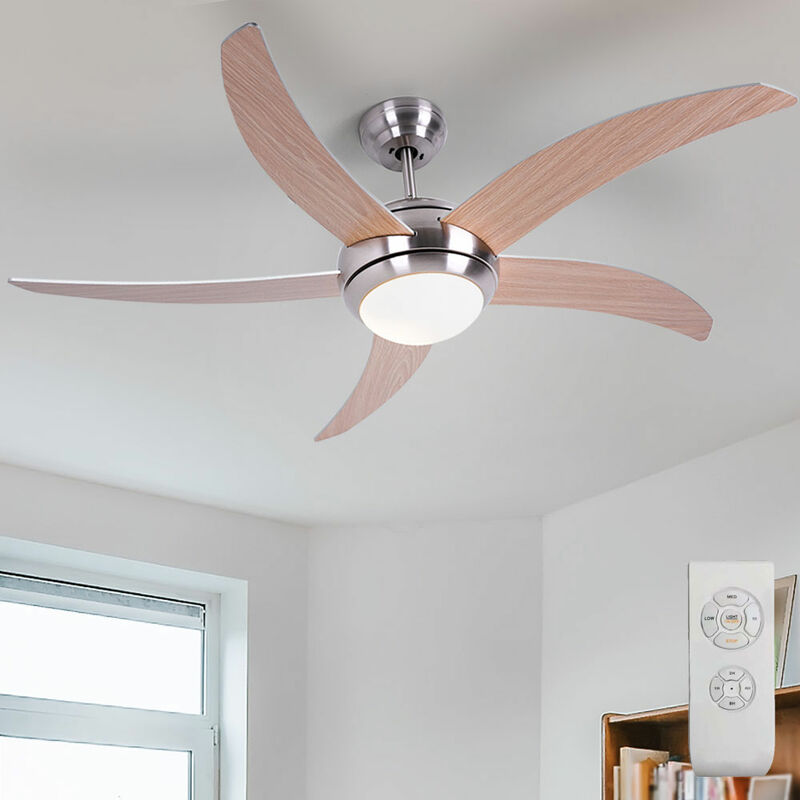 

Ventilador de techo con temporizador de control remoto de luz LED 3 niveles de velocidad