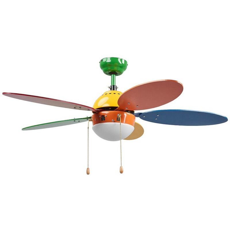 

Ventilador de techo Corinna varios colores con luz