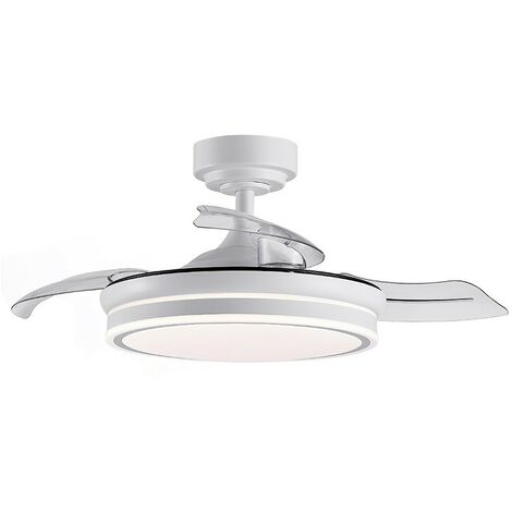 Ventilador IBAR blanco con motor DC led 65 w AkunaDecor