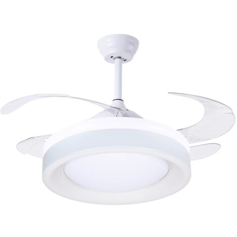 VENTILADOR DE TECHO DC CON LUZ LED MODELO TITAN BLANCO