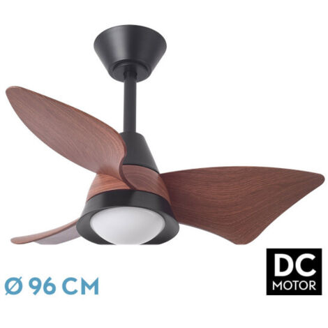 Ventilador de techo DC "Jaguar" regulable con mando a distancia (30W 3CCT 3000lm) color negro y roble