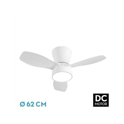 FABRILAMP Ventilador Dc Piton 24w 2160lm Blanco 3asp 3velocidades 62d