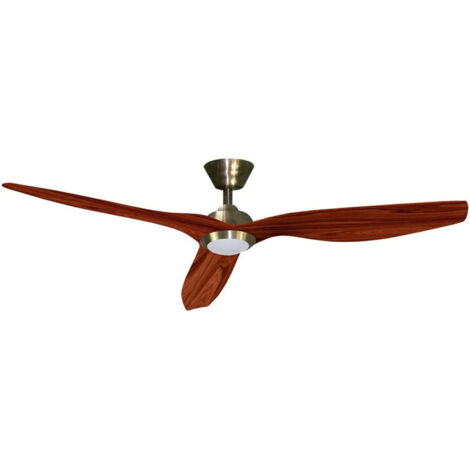 Ventilador De Techo Delfos, BEL AIR HOME - con Luz LED 18W 4000K y Motor DC - Control Verano-Invierno - Mando a Distancia - 32/44,5x132x132cm - 4 Acabados Disponibles (CUERO/CEREZO)