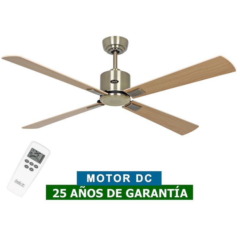 Casafan - Ventilateur de plafond 944222 eco neo iii 132cm laiton antique / érable ou hêtre