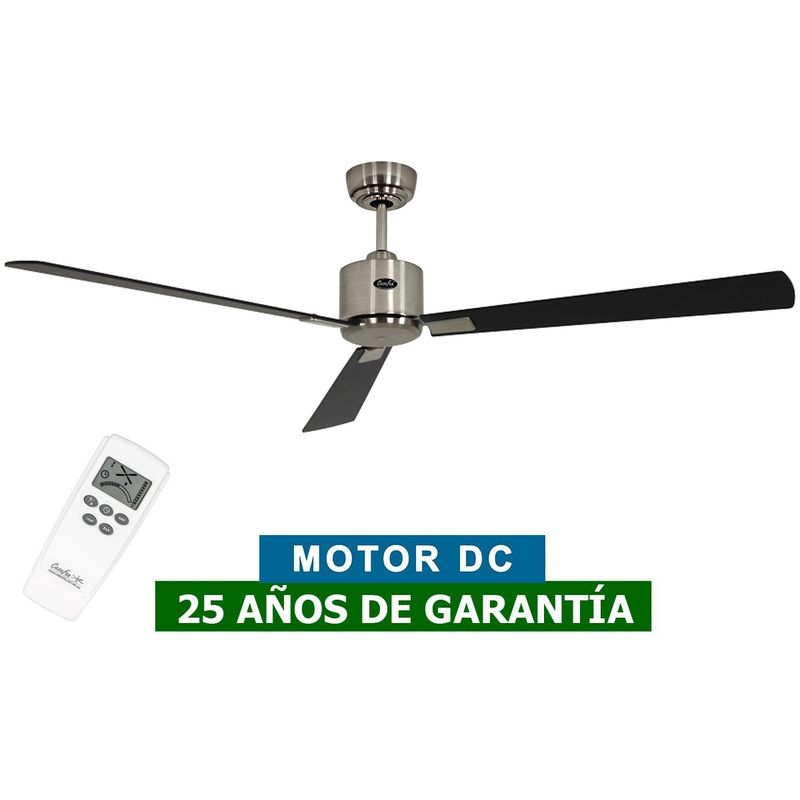 Casafan - Ventilador de techo Eco Neo iii 152 bn Wengué / Gris plata