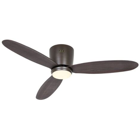 Ventilador de techo ECO PLANO II 112 bronce - nogal WiFi con luz