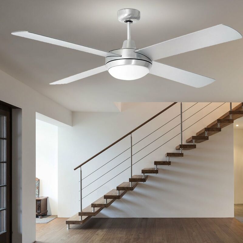 

Ventilador de techo LED con temporizador de control remoto cambiador de color RGB 5 niveles 132 cm