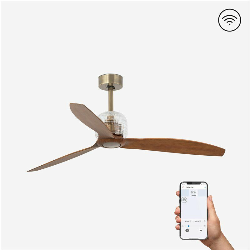 

Ventilador de techo Faro Barcelona 33398DWP DECOFAN Smart Fan Oro envejecido
