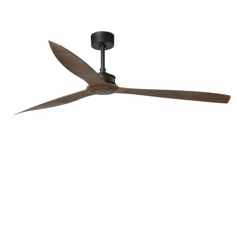 

Ventilador de techo Faro Barcelona 33430WP JUSTFAN Smart fan negro mate /madera nogal oscuro