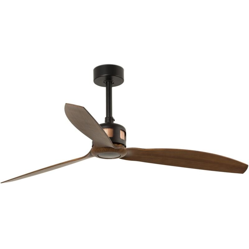 

Faro Barcelona - COPPER FAN Ventilador de techo negro/madera - NEGRO MATE