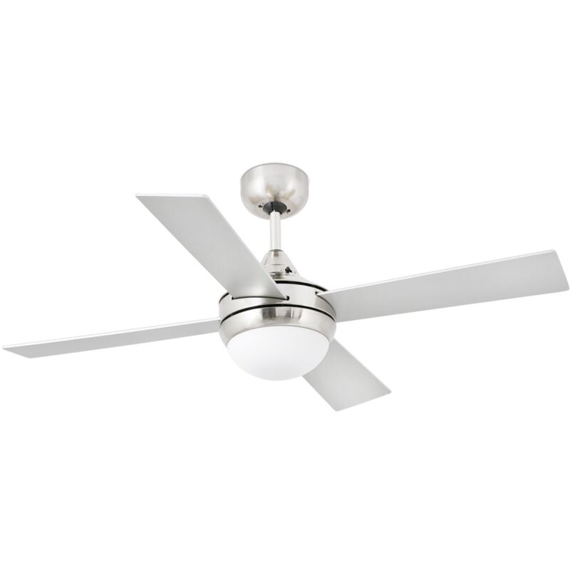 

Faro Barcelona - Ventilador de techo con luz Mini Icaria 33699 - NIQUEL MATE