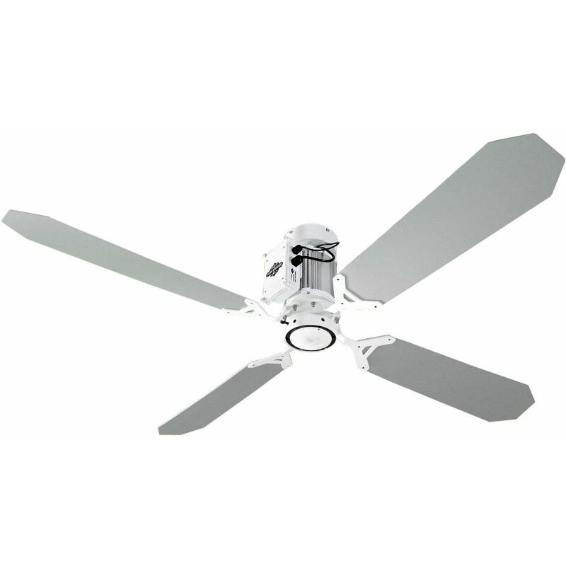 

Ventilador gris y blanco con luz led cm 132xh30 Razzetti FAN-GTGB-02