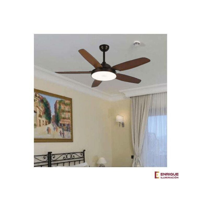 

Ventilador de techo HURACAN moderno madera para espacios hasta 27 m2 | Marrón - 0