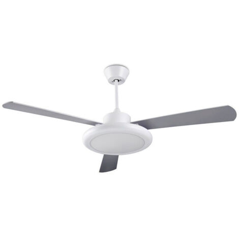 Ventilador de techo ip20 bahia led 24.4w blanco cálido 3000k on-off blanco brillante g