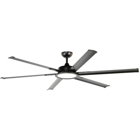 Ventilador de techo LED “BigBen” regulable con control remoto (20W 3CCT 2000lm) IP20 Ø180cm color negro