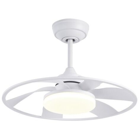 Ventilador de techo LED "Celsius" regulable con control remoto (26W 3CCT 2950lm) IP20 Ø55cm color blanco