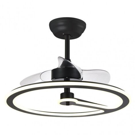 Ventilador de techo LED "Chom" regulable con control remoto (110W 3CCT 9350lm) IP20 Ø62cm color negro