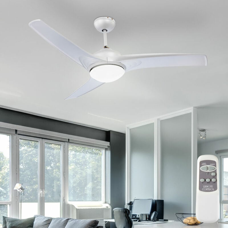 

Ventilador de techo LED con iluminación ventilador lámpara lámpara luz incl. Fuente de luz LED