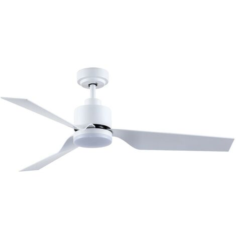 Ventilador de techo LED “Ekos” regulable con control remoto (15W 3CCT 1500lm) IP20 Ø132cm color blanco