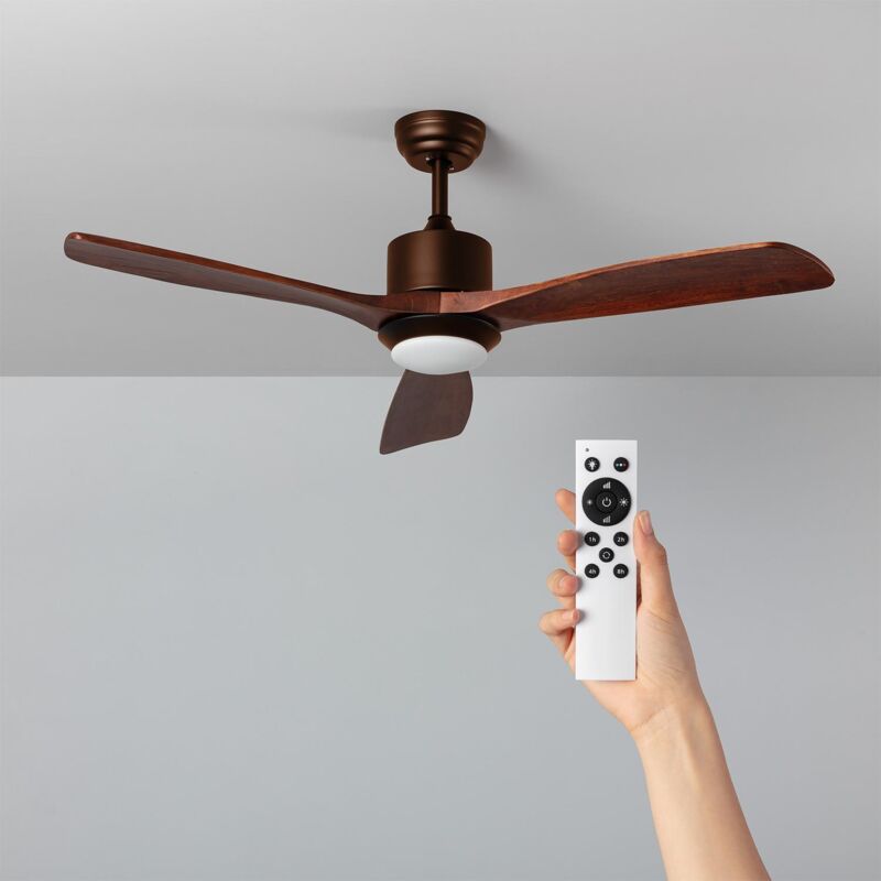 

Ventilador de Techo LED Forest Marrón 132cm Motor DC Madera Oscura - Madera Oscura