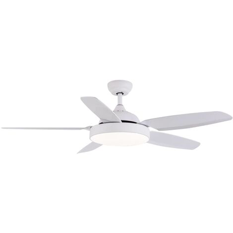 VENTILADOR DE TECHO DC CON LUZ LED HURACÁN BLANCO - Todolampara