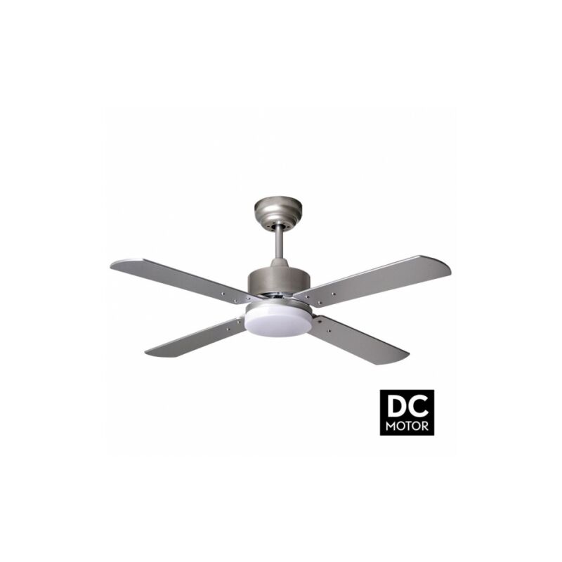 

Ventilador Dc Karaburu 18w 1800lm Niquel 4 Aspas Plata/haya 40x107x107cm 4000k C/remoto