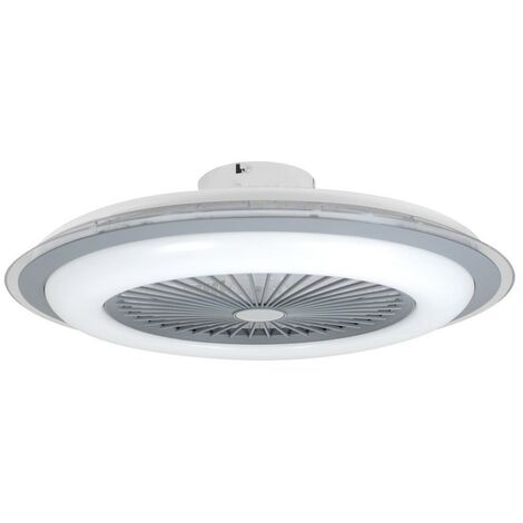 Ventilador de techo LED “Liria” regulable con control remoto (40W 3CCT 2400lm) IP20 Ø63cm color blanco