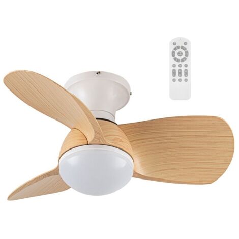 Ventilador de techo LED Mancado Blanco+Haya CCT Dim (20W)