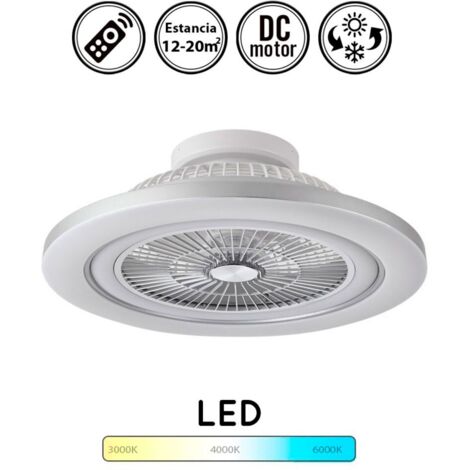 Ventilador de techo LED "Mato" regulable con control remoto (72W 3CCT 6120lm) IP20 Ø158cm color níquel