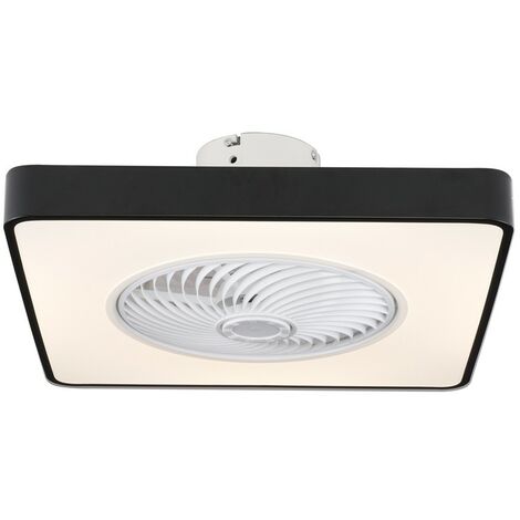 Ventilador de techo LED “Monic” regulable con control remoto (40W 3CCT 2500lm) IP20 color negro y blanco