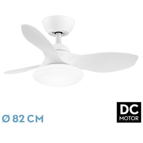 Ventilador de techo LED "Páramo" regulable con control remoto (36W 3CCT 2880lm) IP20 Ø82cm color blanco