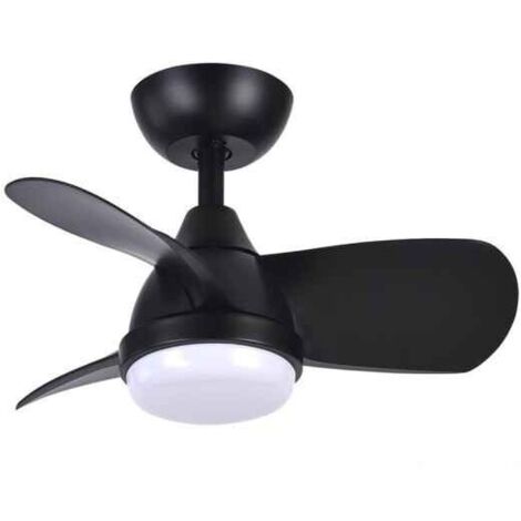 Ventilador de techo LED "Pirdo" regulable con control remoto (24W 3CCT 2400lm) IP20 Ø60cm color negro