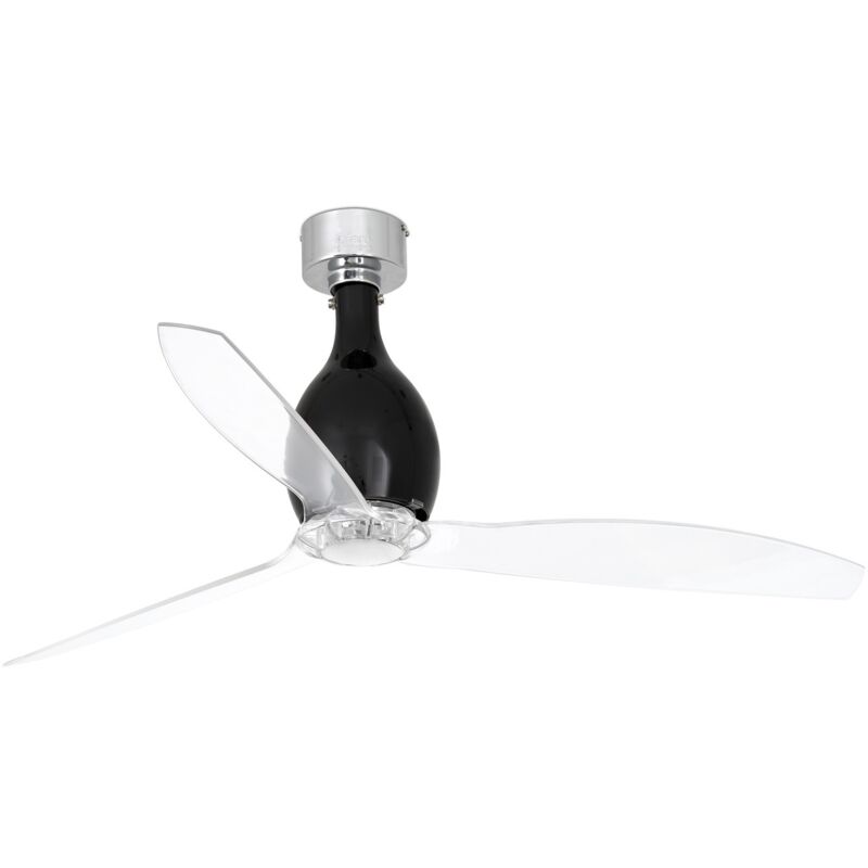 

MINI ETERFAN Ventilador de techo negro mate/transparente con motor DC sin luz - NEGRO MATE