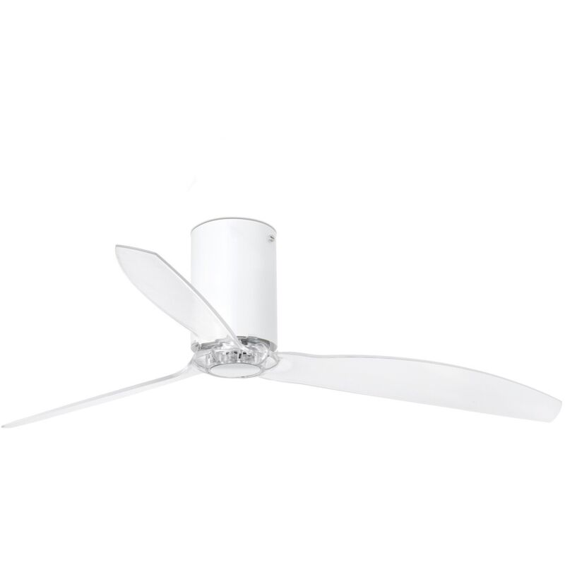 

Faro Barcelona - MINI TUBE FAN Ventilador de techo blanco mate/transparente sin luz - BLANCO MATE