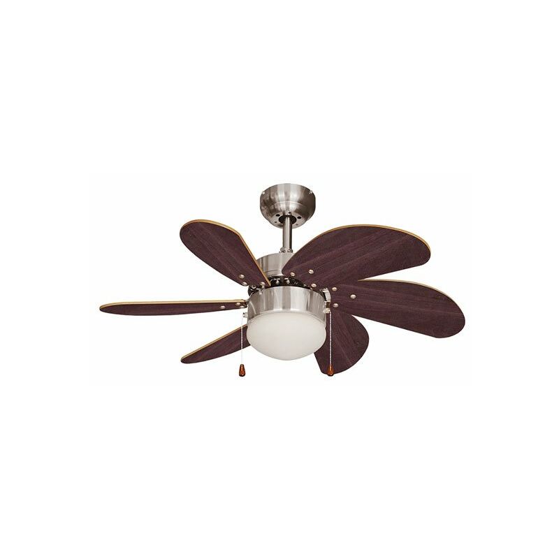 

Ventilador Techo 76Cm 50W Cromo/Wengue Aral