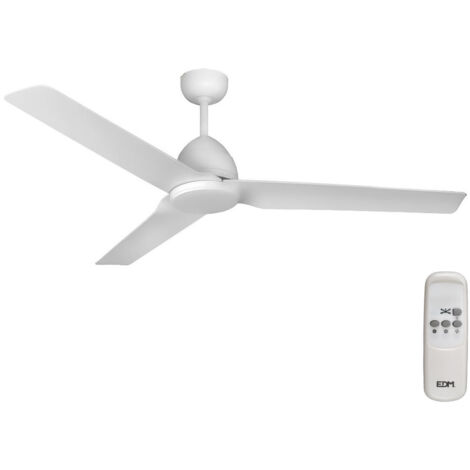 VENTILADOR DE TECHO MODELO JAVA. COLOR BLANCO. POTENCIA: 60W ASPAS: Ø130cm CON MANDO A DISTANCIA EDM